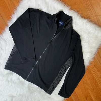 Chaqueta ligera Wilke Rodriguez negra con cremallera completa para hombre talla L Foto 1 de 4