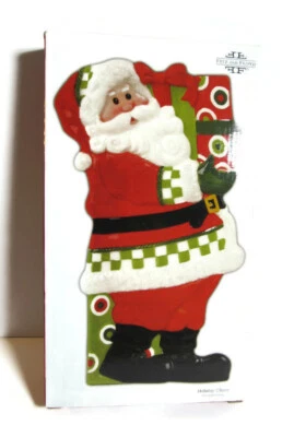 NEW Fitz and Floyd Santa Holiday Cheer Elongated Tray Christmas Serving Tray - Image 1 of 4