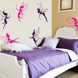Wandtattoo Wandaufkleber Wandsticker Prinzessin Mädchen Elfe Schmetterlinge Fee - Bild 1 von 6