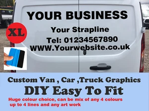 DIY Custom Business Van Vinyl Graphics Signs Stickers Decals Personalised XL - Picture 1 of 4