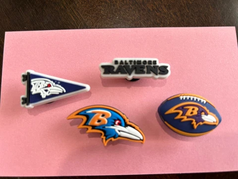 NFL Croc Shoe Charms Lot 4 Ravens Cover