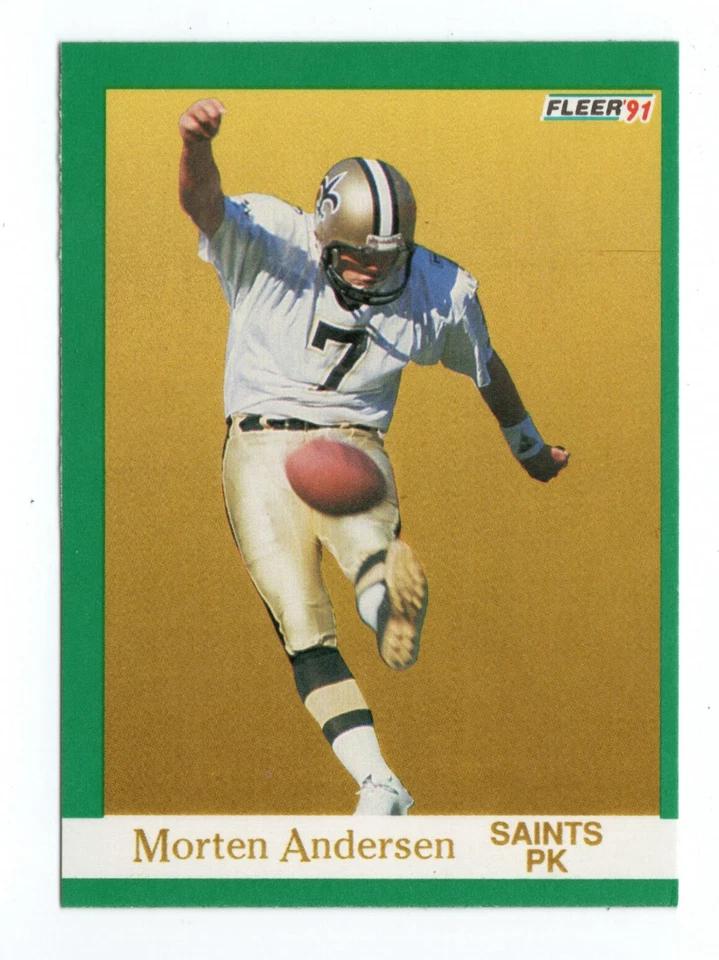 EXMT- Morten Andersen 291 1991 Fleer New Orleans Saints Card - Image 1 of 1