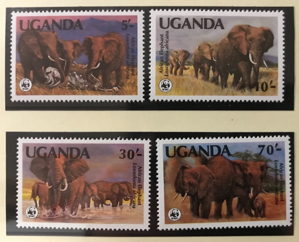Uganda - WWF / Elephants / Wild Cats / Animals - Timbres / stamps -  MNH** - Image 1 of 1