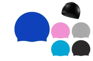 Unisex Adult Silicone Swim Cap Non Slip Pool Hat Waterproof Swimming Hat -6packs - Picture 1 of 1