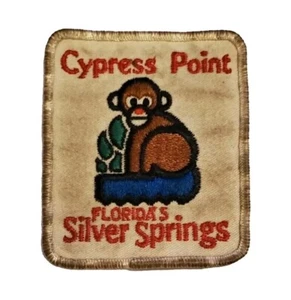 Distintivo vintage "Cypress Point Florida's Silver Springs" con toppa scimmia - Foto 1 di 3