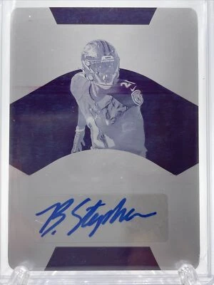 2021 National Treasures Brandon Stephens Printing Plate RC Auto 1/1 Ravens!!!!!  - Image 1 of 3