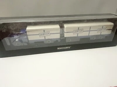 1/43 Bussing 8000 S13 Kofferzug "Sanella" truck & trailer LE 504 Minichamps - Image 1 of 4