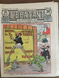 L'EPATANT 1474 du 29 Octobre 1936.Couverture Pieds Nickelés par Perré ... EO - Imagen 1 de 1