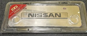 Nissan Chrome Stainless Steel License Plate Au-Tomotive Gold - Picture 1 of 7