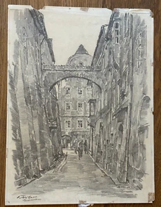 Bleistiftzeichnung Braunau Leo Adler Wels- Ried - Foto 1 di 3