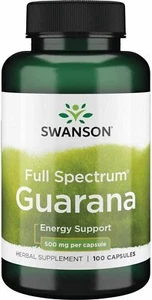 Swanson Guarana 500 mg- 100 Kapseln (10,23 EUR/100 g) - Bild 1 von 2