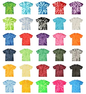 Tie Dye Kinder Ton T-Shirts Jugend Größen Unisex 100% Baumwolle Farbton-Gildan - Bild 1 von 23