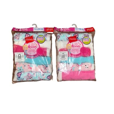 Toddler Girls 2T/3T Brief Underwear New Breathable Cotton No Ride Up 12 Pair - Image 1 of 3