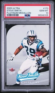 2005 Fleer Ultra - Steve Smith #26 medaglia platino /50 PSA 10|| POP 1 - Foto 1 di 3