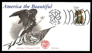Mayfairstamps US FDC 1982 Oregon State Bird and Flower First Day Cover aau_02677 - Picture 1 of 2