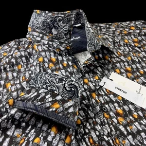Robert Graham Geometric Paisley Beer Whiskey Bottle Vibrant Shirt 2XL $228 - Picture 1 of 11