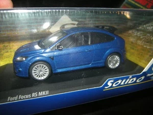 1:43 Solido Ford Focus RS MK2 Indianapolis blue/blau in OVP - Picture 1 of 1