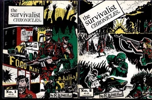 the SURVIVALIST CHRONICLES by R. Ledwell Volume 1 & 2 * 1981 Softcover TPB - Foto 1 di 6