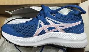NEW ASICS Contend 7 GS Lake Drive/Barely Rose Size US 1 Girls - Picture 1 of 5