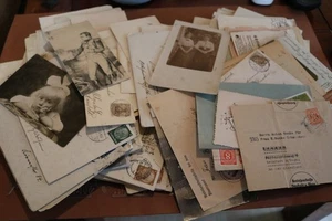 Konvolut alter Briefe meist Glückwunsch, Papierkram, Fotos usw. meist Dt. Reich  - Picture 1 of 13