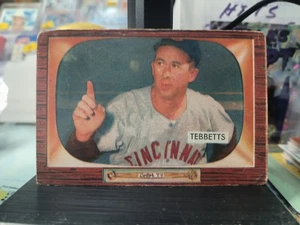 1955 Bowman Baseball hohe Nummer #232 Birdie Tebbetts MLB Cincinnati Redlegs - Bild 1 von 2