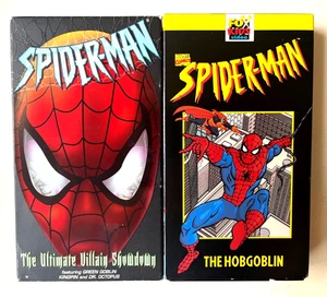 Spiderman "The Ultimate Villian Showdown" & Fox Kids "The Hobgoblin" VHS Tapes - Picture 1 of 4