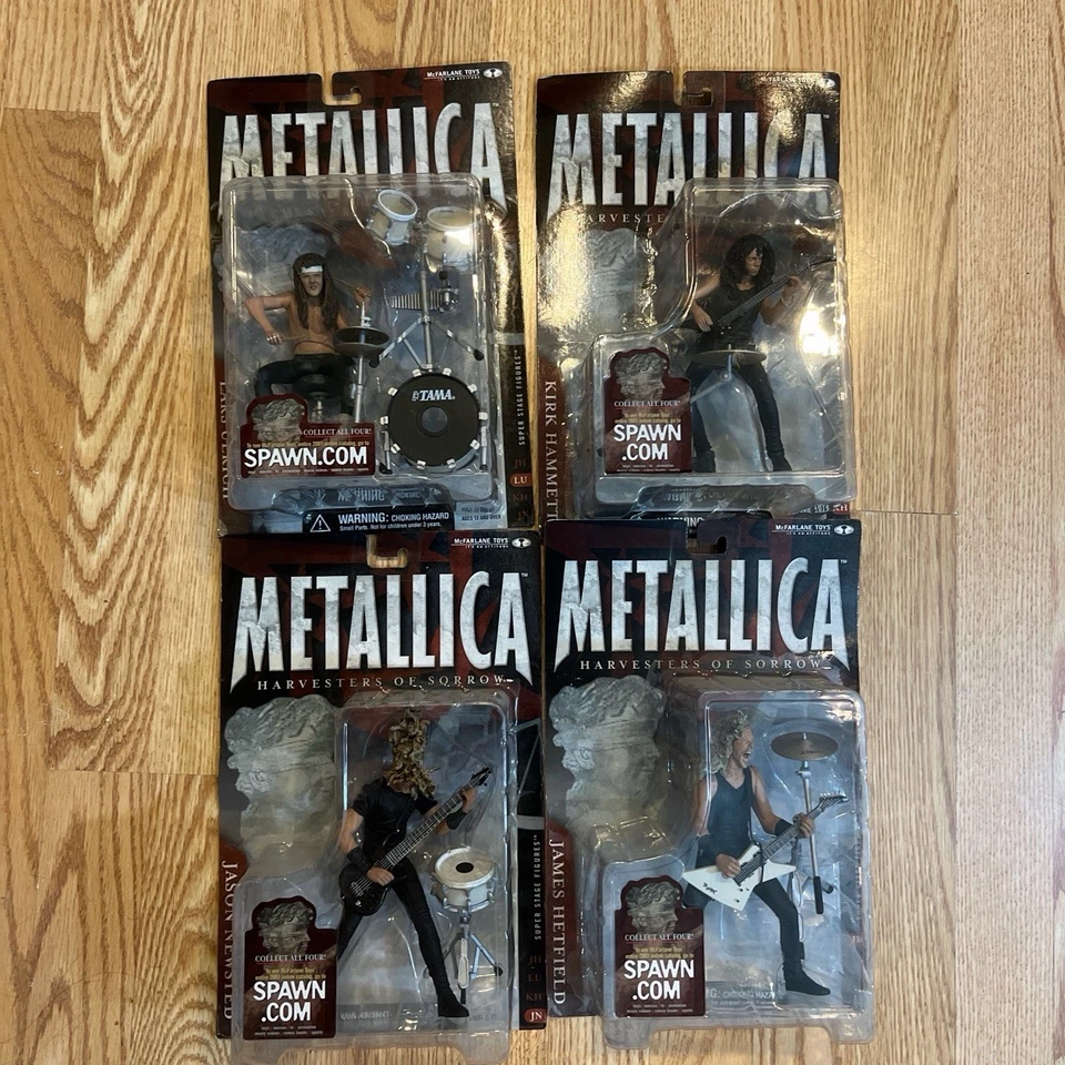Set Of 4 McFarlane Toys Metallica Harvesters Of Sorrow Figures Complete Set NIB - Image 1 of 4