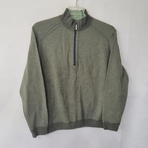 Tommy Bahama Herren Grün Quarter Zip Langarm Pullover Sweater Wende L - Bild 1 von 9