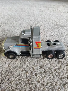 Vintage Peterbilt Semi Truck Cab Die Cast Silver Tootsie Toy Collectible - Picture 1 of 5
