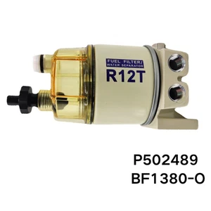 Diesel Fuel Filter Water Separator Assembly R12T P502489 BF1380-O - Picture 1 of 7