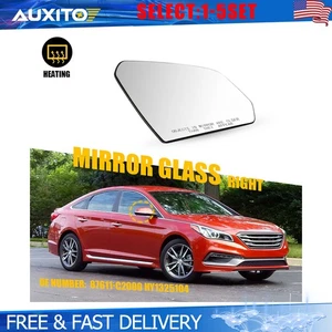 Heated Exterior Mirror Glass Right Side For Hyundai Sonata 15-19 Passenger 1-5X - Picture 1 of 20