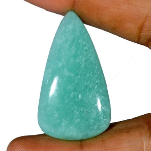 50.40Cts Genuine Amazonite Pear Pendant Cabochon Gemstone Jewelry Making - Picture 1 of 3