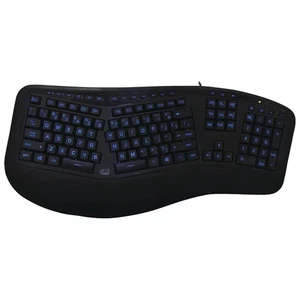 ADESSO® Tru-Form 150 3-Color Illuminated Ergonomic Keyboard - Picture 1 of 6