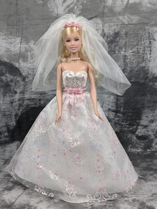 Hochzeitstag Barbie M2778 Braut Hochzeitskleid Perlen Schleier Glitzer Kleid 2007 - Bild 1 von 17