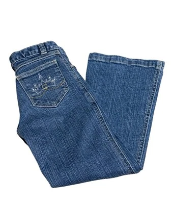 迪士尼商店女孩尺寸 6 Princess Crown 珠光水钻牛仔裤 — 第 1/4 张图片
