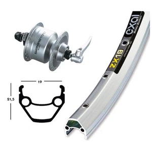 Vorderrad 26x1.75 Dynamo-Nabe Shimano DH3N72 QR 36F Silber 2149986600 RI - Bild 1 von 1