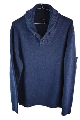 J CREW Blue Knitwear Jumper size M Mens Wool Blend Pullover Casual Outdoors - Image 1 of 4