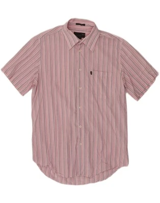 MARLBORO CLASSICS Mens Regular Fit Short Sleeve Shirt XL Pink Striped CT08 - Image 1 of 3