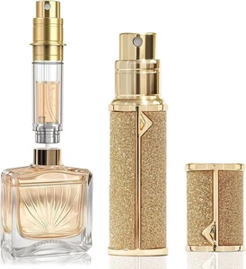 Botella de viaje de perfume, botellas de spray de 5 ml atomizador de perfume, brillante recargable Pe - Imagen 1 de 5