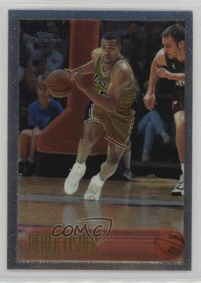 Topps 1996-97 cromo Derek Fisher #206 novato radiocontrol Foto 1 de 2