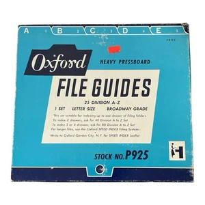 Ancien classeur Oxford guides 25 divisions de A à Z stock n° Lettre P925 taille A - Photo 1/3