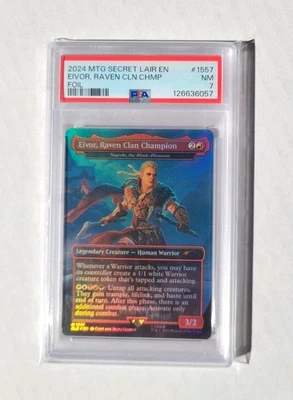 MTG Eivor, Raven Clan Champion FOIL PSA 7 NM Assassin's Creed SLD Card #1557 - Image 1 of 4