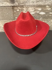 Summit Cowboy Hat Womens Western Wear Red 7 /8 Wool Felt 7x Vintage - Picture 1 of 5