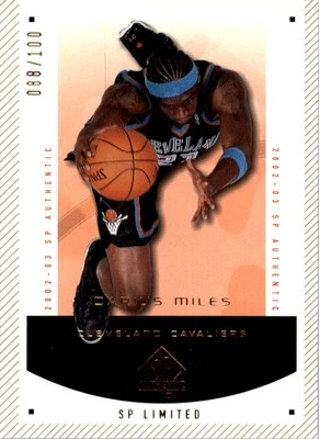 2002-03 SP Authentic Limited #13 Darius Miles /100 - BSK - Image 1 of 2