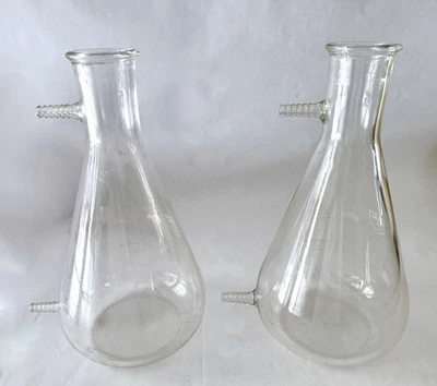 Frasco de filtro Bellco Pyrex 4000 ml 5320 con doble brazo lateral tubulación 15" vintage Foto 1 de 4