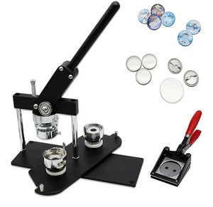 ChiButtons KIT 37mm Button Maker - B400 + Runde Form + 200 Stiftteile + Kreisschneider - Bild 1 von 7