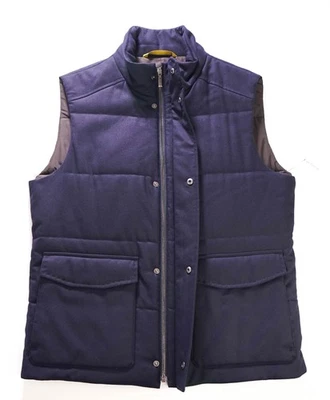 $1,395 Canali Solid Navy Wool Vest 40US (50EU) L - Image 1 of 4