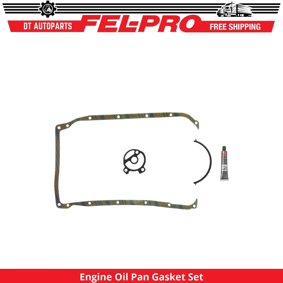 For 1993-1996 Oldsmobile Cutlass Ciera 2.2L L4 Engine Oil Pan Gasket Set Fel-Pro - Image 1 of 1