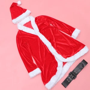 3 Pcs Women's Matching Set Outfits Mrs Claus Costume Adult Cosplay Costumes for - Picture 1 of 12