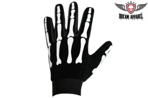 Guantes de motocicleta Dream Apparel negros de malla mecánica esqueleto textil para motocicleta - Imagen 1 de 6